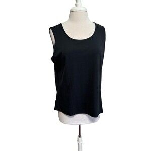 Draper’s And Damons Black Sleeveless Cotton Blend Top Xl